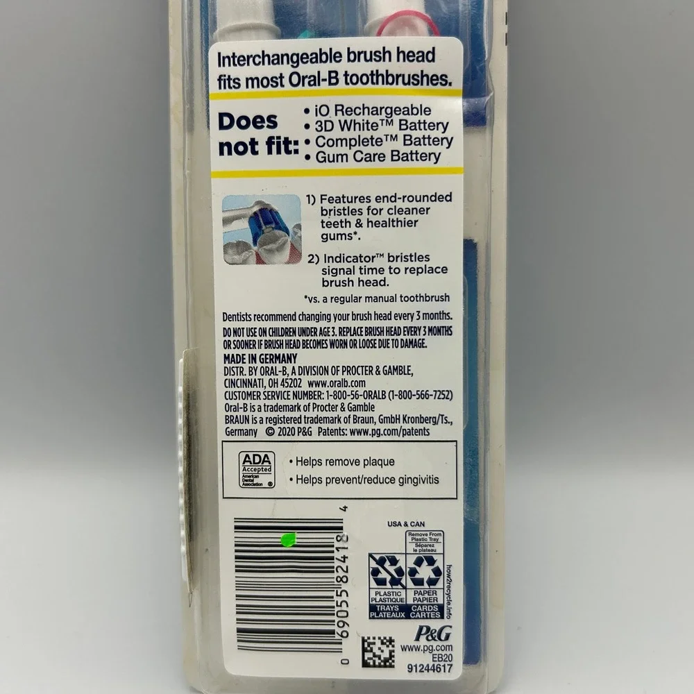 Oral-B Precision Clean Replacement Electric Toothbrush Heads 3 Count EB20